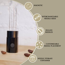 WDT Tool Espresso - Customizable WDT Tool with 0.3mm & 0.4mm needle sizes | WDT tool with Needle Storage Container | Espresso WDT tool | Espresso Needle Distributor | WDT Tool for Coffee Lovers
