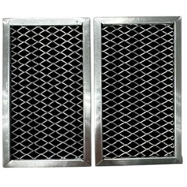 EVERETCHPRO W10892387 Microwave Hood Charcoal Filter, 3.25 x 5.25 x 0.375 inch, 2-Pack, Compatible with Whirlpool