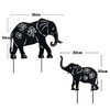 QBMYCN Metal Elephant Garden Stake, 2 Pack Black Elephant Silhouette