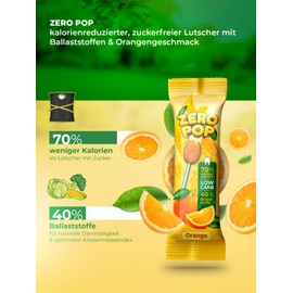 ZERO POP Mix zuckerfrei - Keine Chance für Karies - Low Carb - mit Ballaststoffen - Ananas & Orange - 40 Stk x 7,5g