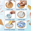 Yazikisa 1.1 lb Glass Mosaic Tiles for Crafts Bulk Blue