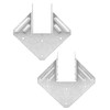 QWORK Galvanized 18-Gauge Hurricane Tie, 40 Pack Steel Connector for