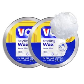 Think Outside the Gift Hair Wax Bundle with Vo5 Styling Wax 75ml (Pack of 2) with Shower Puff – Men’s Grooming Gift Set