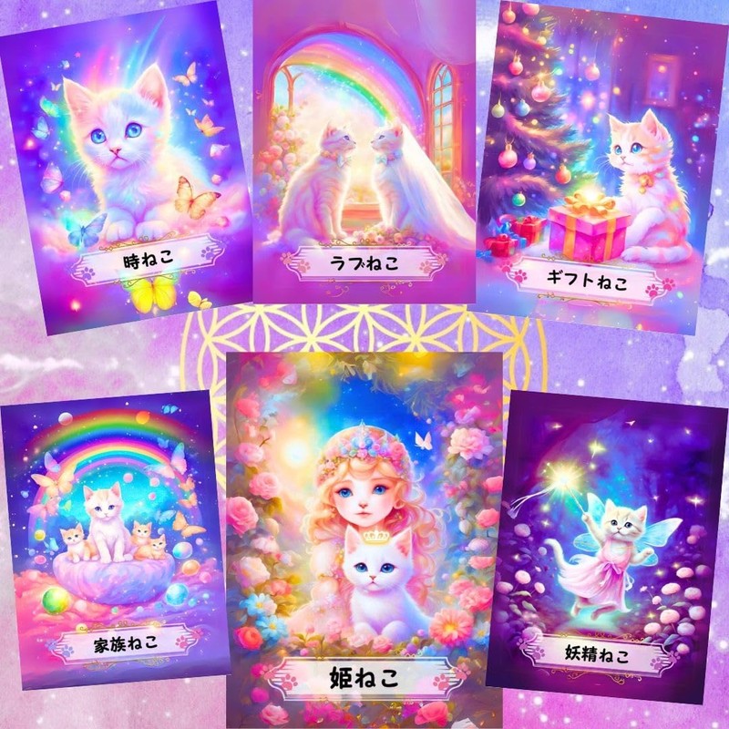 Magical Cat Card | Cat Healing Founder Heart Lotus (here)