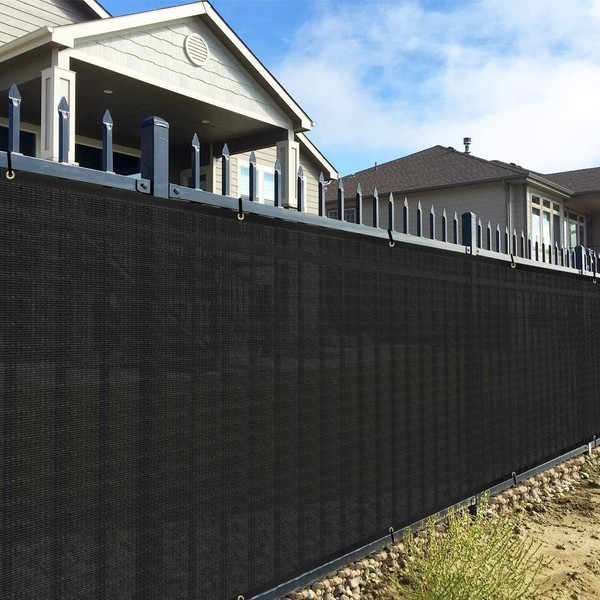 AwnPro Privacy Fence Screens Black 4' x 50' Sun Block