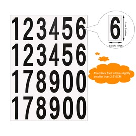 Outus 240pcs 10 Sheets Self Adhesive Vinyl Numbers Stickers Waterproof Reflective Mailbox Numbers Decals for Window Door Address Business and Mailbox Signs, Indoor or Outdoor