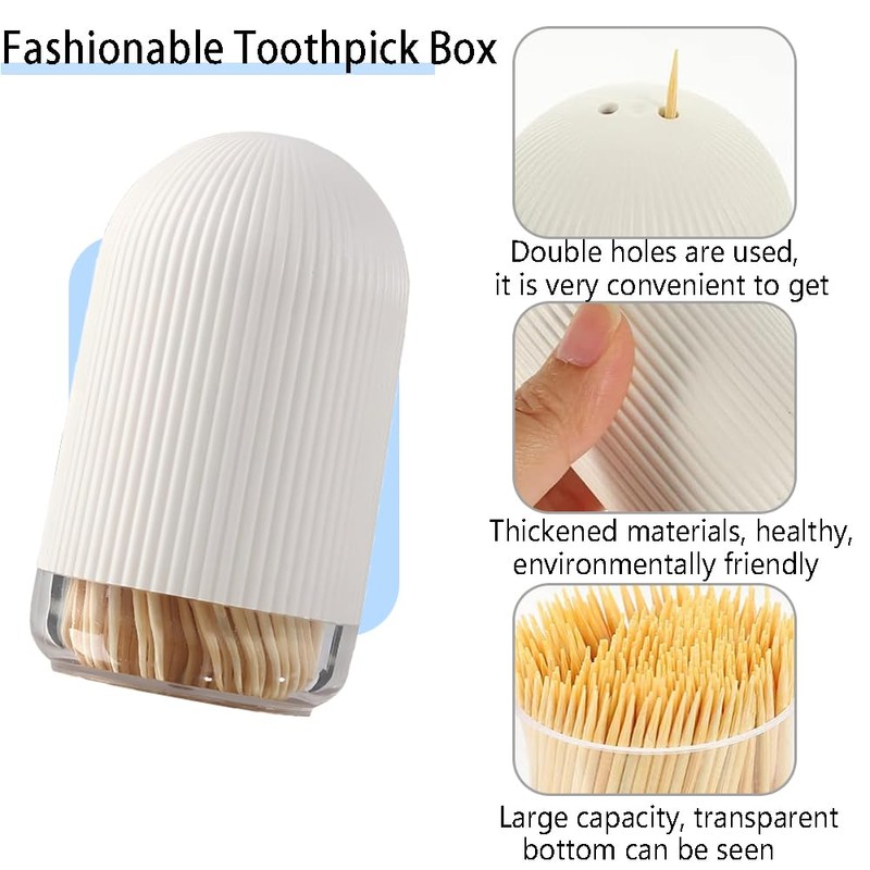 Bamboo Cocktail Toothpick Set with Toothpick Box - 300 Pcs