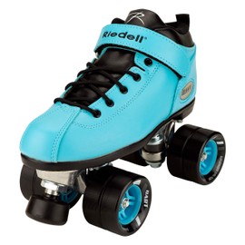 Riedell Dart Roller Skates for Men and Women - Colorful, Ultra-Durable Speed Skate with Precision Fit and Matching Color Wheels, Roller Skates, Light Blue - 3