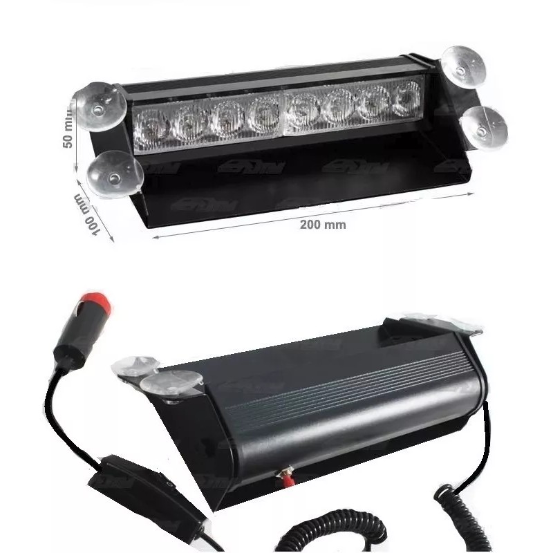 LED FLASH Estrobo Torreta Codigos Parabrisas Policia Escoltas Federal
