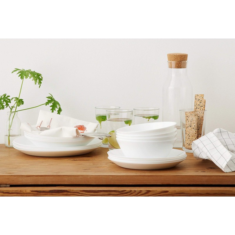 IKEA Tempered Opal Glass Classic Bowl - Pack Of 6,