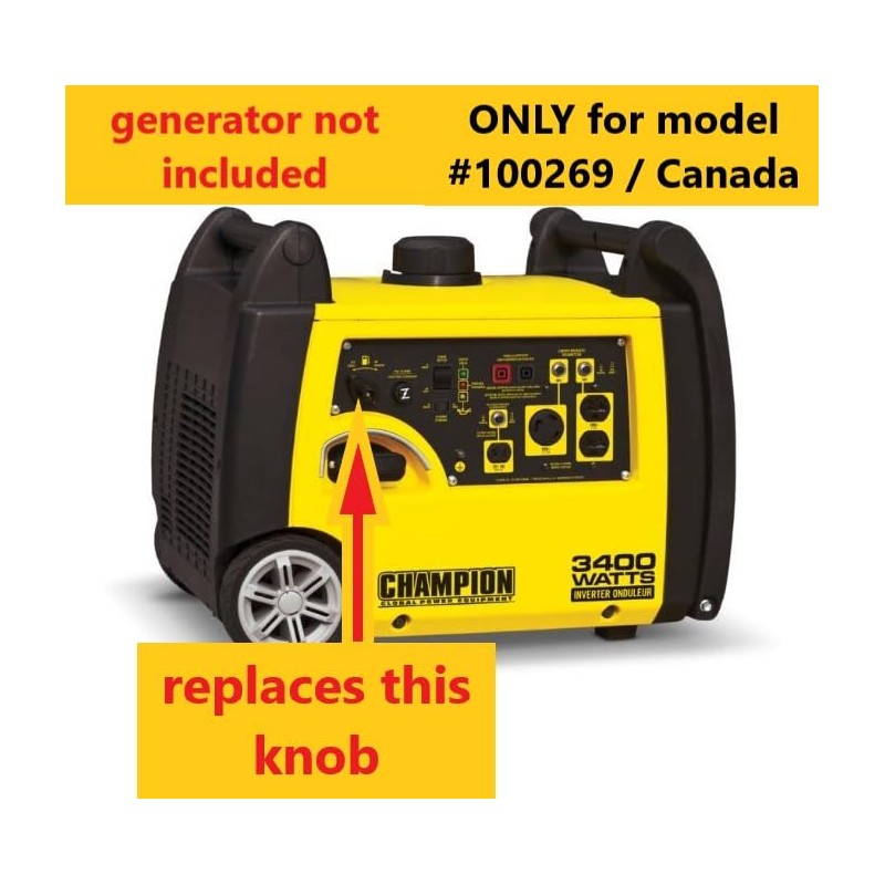 Compatible replacement knob ONLY for Champion 3400 model #100269 (3400