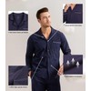 DAVID ARCHY Mens Pajamas Set Soft Cotton Notched Collar Pajamas
