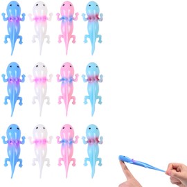 Axolotl Toy 12 Pieces in Random Colours Axolotl Squishy Finger Toys for Stress Relief and Relaxation Fun Sensory Toy for Party and Everyday Use Ideal for Playing