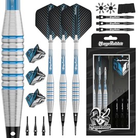 MageRabbit Soft Dart Set, Professional Set of 3, 48mm, Aluminum, Compatible with Electronic Dartboards (Blue)