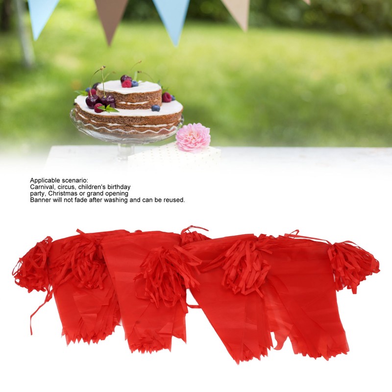 2 Bag Party Banner Triangle Shape Anti Fade Decorative Pennants