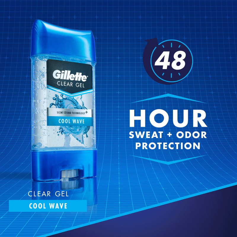 Gillette Endurance Antiperspirant / Deodorant, Cool Wave Clear Gel, 3.8
