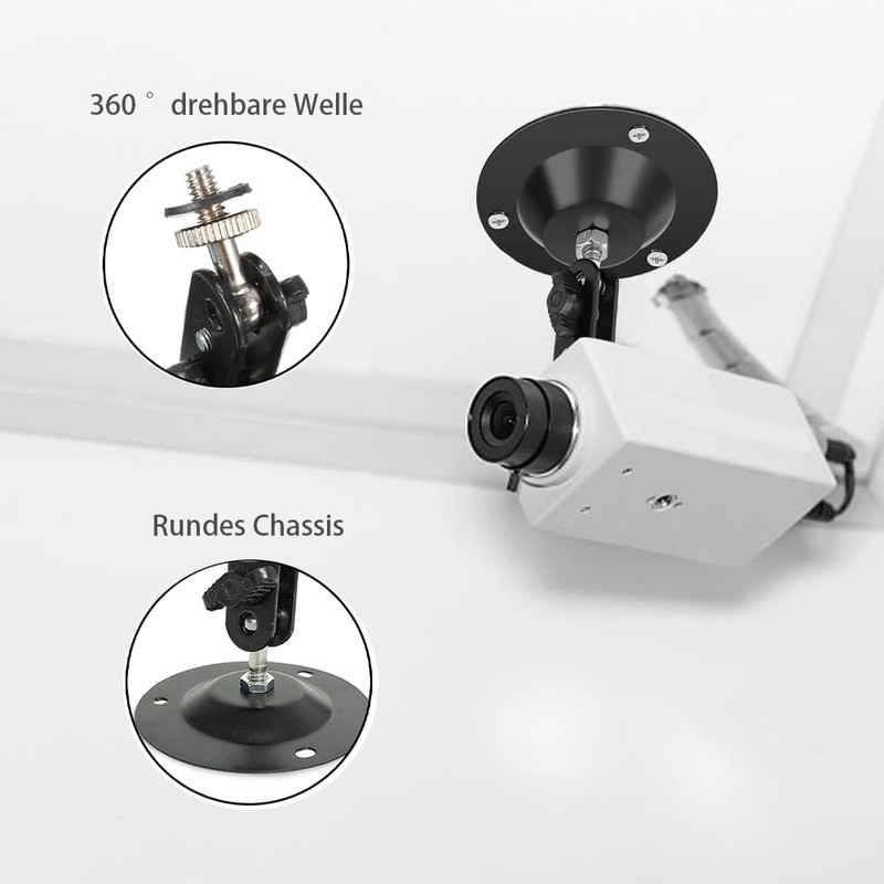 Fonyiunce Pack of 4 Camera Wall Mounts, 360° Adjustable, for