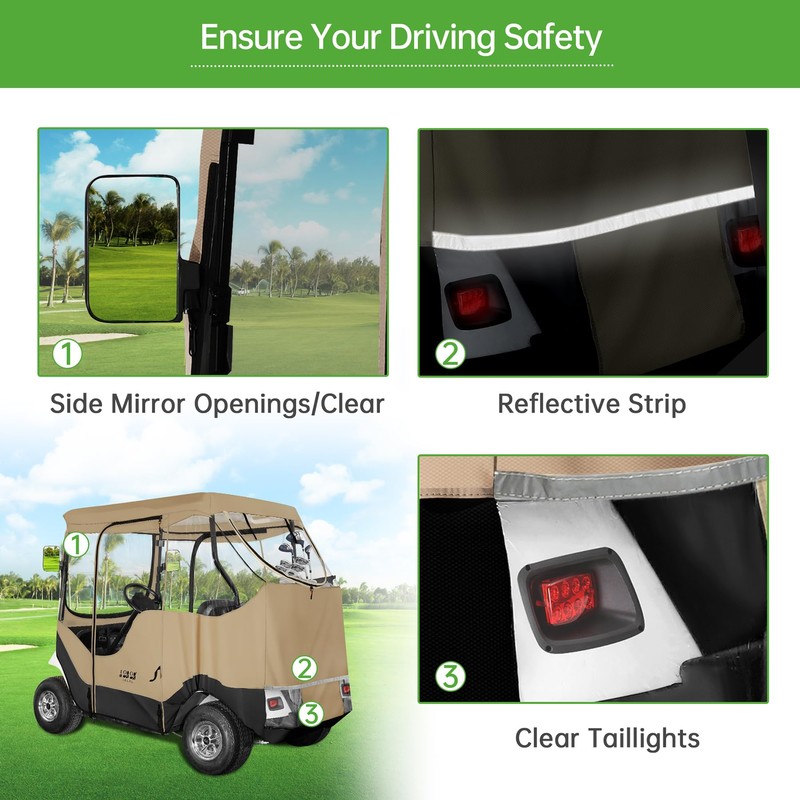 10L0L 2 Passenger Golf Cart Enclosure for EZGO TXT &