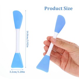 10PCS Double-End Silicone Face Mask Applicator, Silicone Face Mask Brush for Applying Skin Care Cream, Lotion, Gel, Cosmetic Foundation (Random Color)