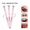 Lápiz De Maquillaje 4 En 1 Herramienta, Lápiz De Cejas