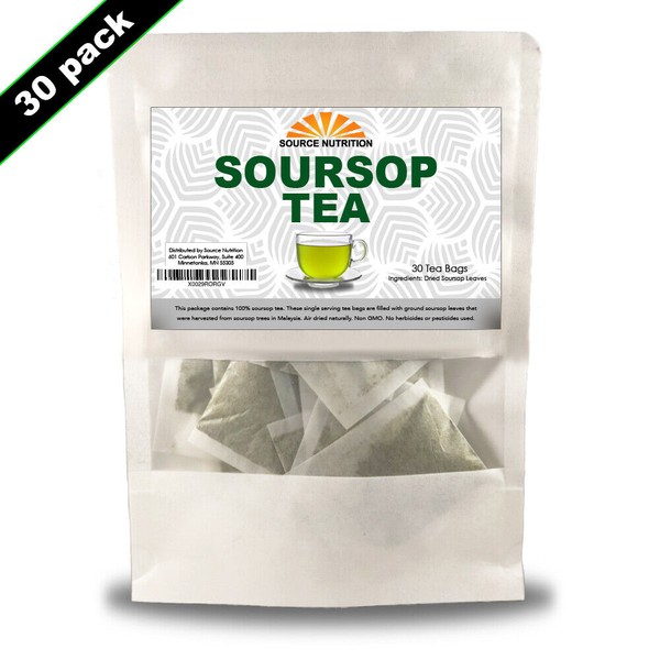 Soursop Tea by Source Nutrition - Pure Graviola Tea, Cut and Sifted Leaves, High
