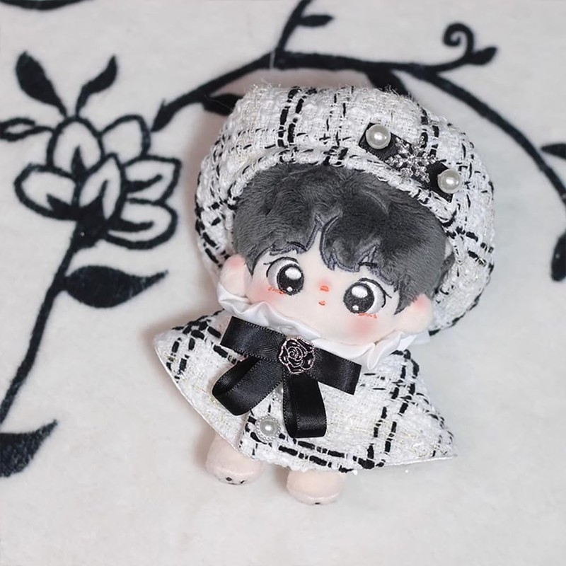AXLUCE-Stuffed-Plush-Clothes-10cm-Doll (White, 15cm)