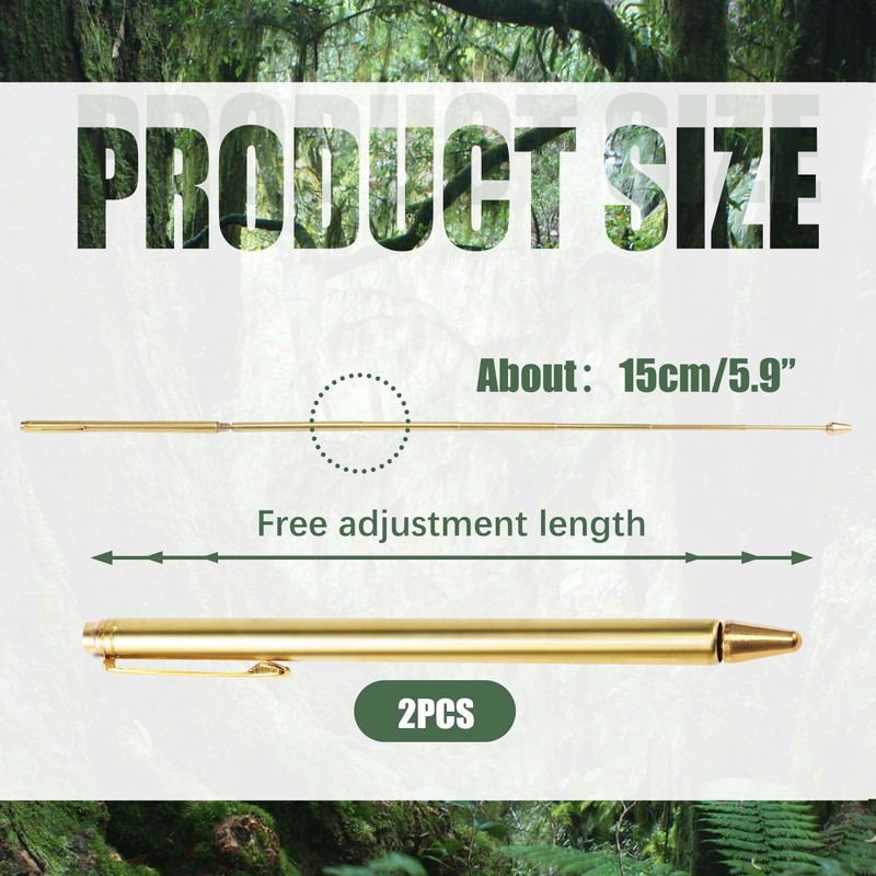 Kopinma 2PCS Dowsing Rods, Retractable Divining Rods, Portable Pen Shape