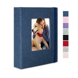 Pequeño álbum de fotos de lino de 5 x 7 pulgadas, cada mini álbum de 26 páginas tiene capacidad para 52 fotos, carpeta de presentación artística para tarjetas postales y almacenamiento de imágenes