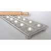 Eppicotispai 12-Hole Aluminum Round Ravioli Maker with Rolling Pin