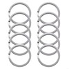 TITECOUGO 30mm KeyRings Keychain Stainless Steel Flat Split KeyRing Circular