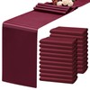 20 Pack Burgundy Table Runners 12 x 72 Inch Satin