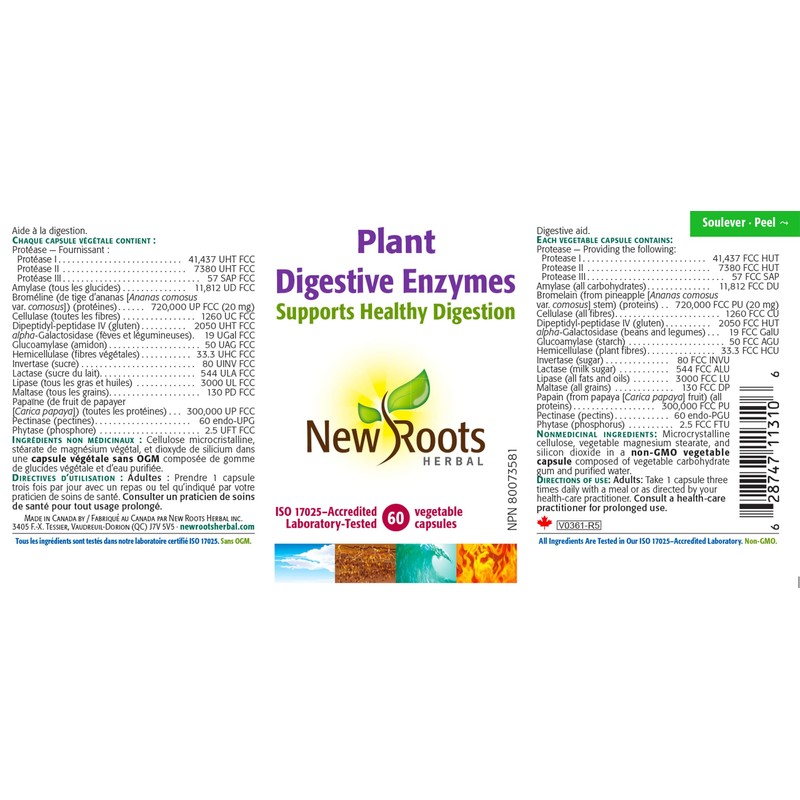 NEW ROOTS HERBAL New Roots Herbal Plant Digestive Enzymes 60