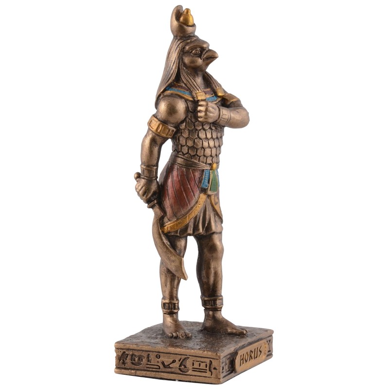 VOGLER Joh. Vogler GmbH Egyptian God Horus, Miniature, Bronze/Coloured by