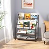 VECELO Magazine Rack FloorStanding,Magazine Display Stand Brochures Newspaper Holders,with 2