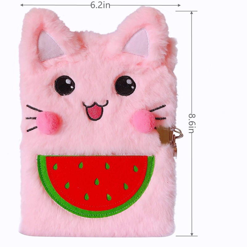 Luolizon Cat Diary for Girls with Lock and 2 Keys,Kids