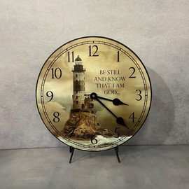 Lighthouse 2 Wall Clock | Ultra Quiet Quartz Mechanism | Hand Made in USA Beautiful Crisp Lasting Color | Comes in 8 Sizes | 24-Inch