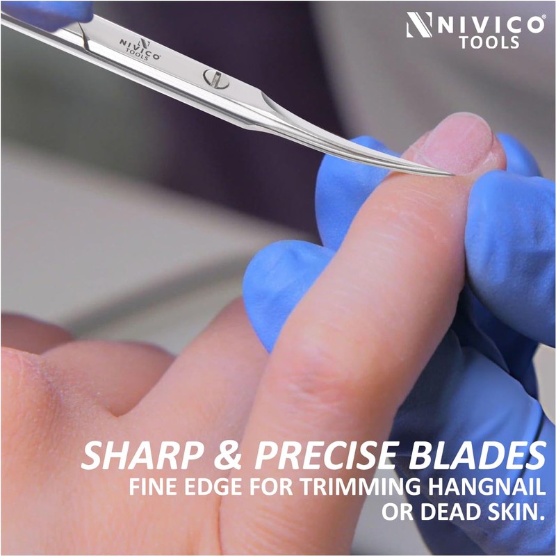 NIVICO Fine point Cuticle Scissor 10cm - Mirror Finish Multi-Purpose