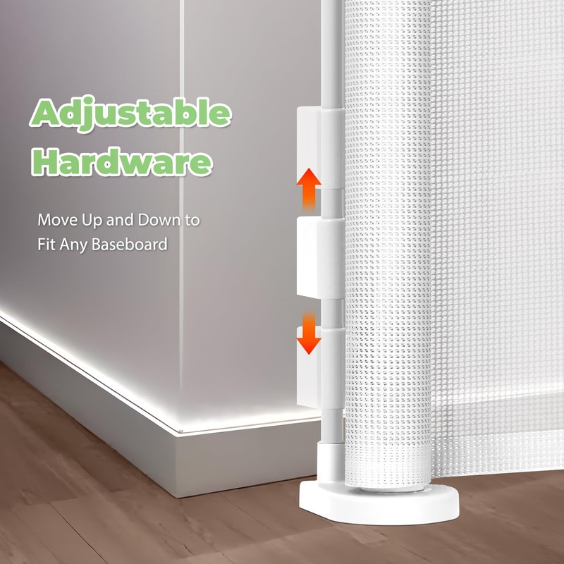 Reinforced 120 Inch Extra Long Retractable Baby & Dog Gate
