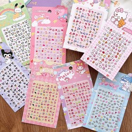 Kids' Embossed Character Gel Nail Tip Set - Stick-On Nail Art A1 Free Size/1-Loopy 50ea