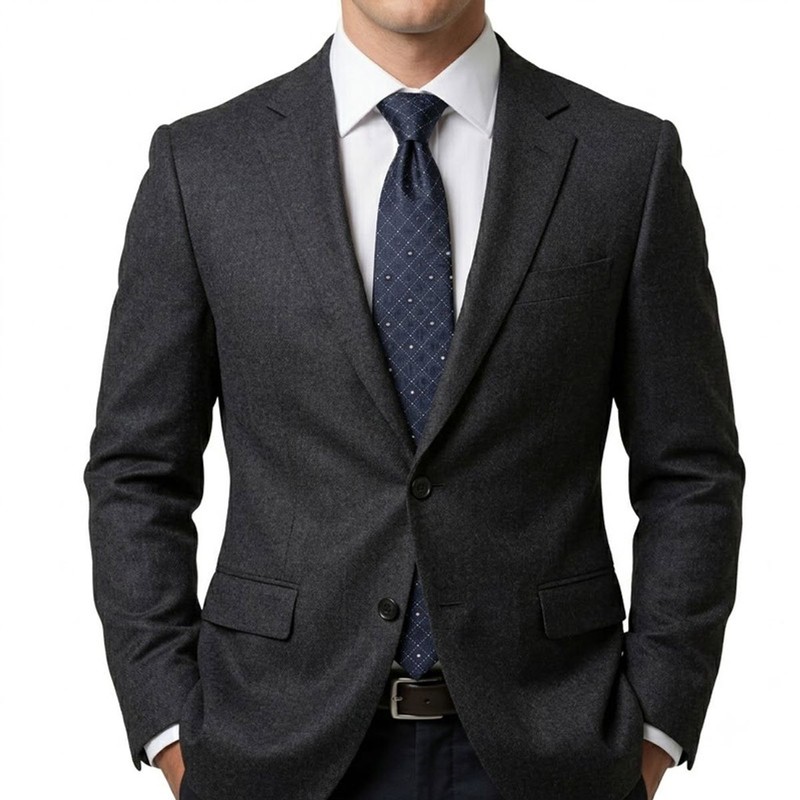 Thomas Bailey Silk Crystal Tie - Taurus Navy 8cm