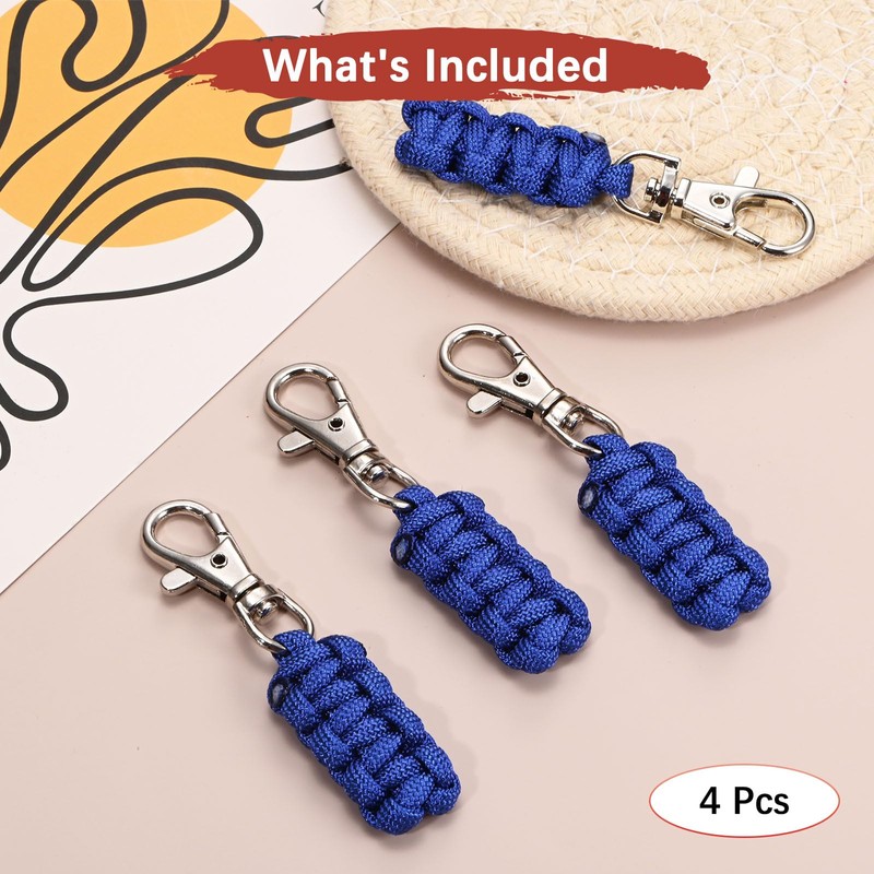 TIXIPEM Paracord Zipper Pulls [4PCS] - Paracord Lanyard Keychain Use