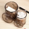 Hipiwe Acrylic Makeup Cotton Pad Q-Tips Holder with Cover -