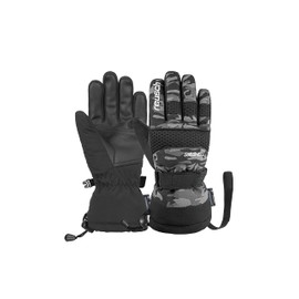 Reusch Connor R-TEX XT Junior 5570 Unisex Finger Gloves, Dark Camo/Black 6.5