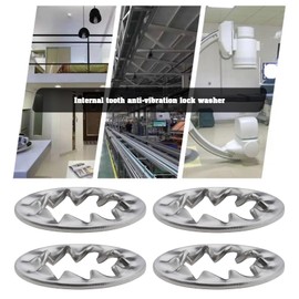 VGOL Pack of 150 Internal Toothed Vibration-proof Lock Washers Bolt Base Stainless Steel 304 DIN6798J for Furniture Repair, Outdoor Construction, Electrical Maintenance (M4/M6/M8/M10/M12)