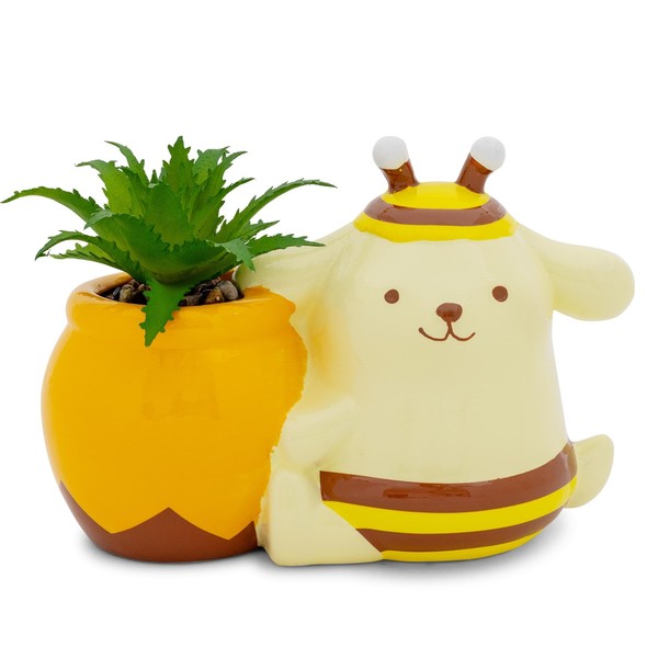 Sanrio Pompompurin Honey Pot 3-Inch Sculpted Ceramic Mini Planter with