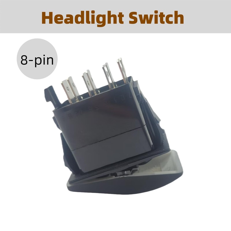 Narcilors High Low Beam 8 Pin 20A 12V Headlight Switch