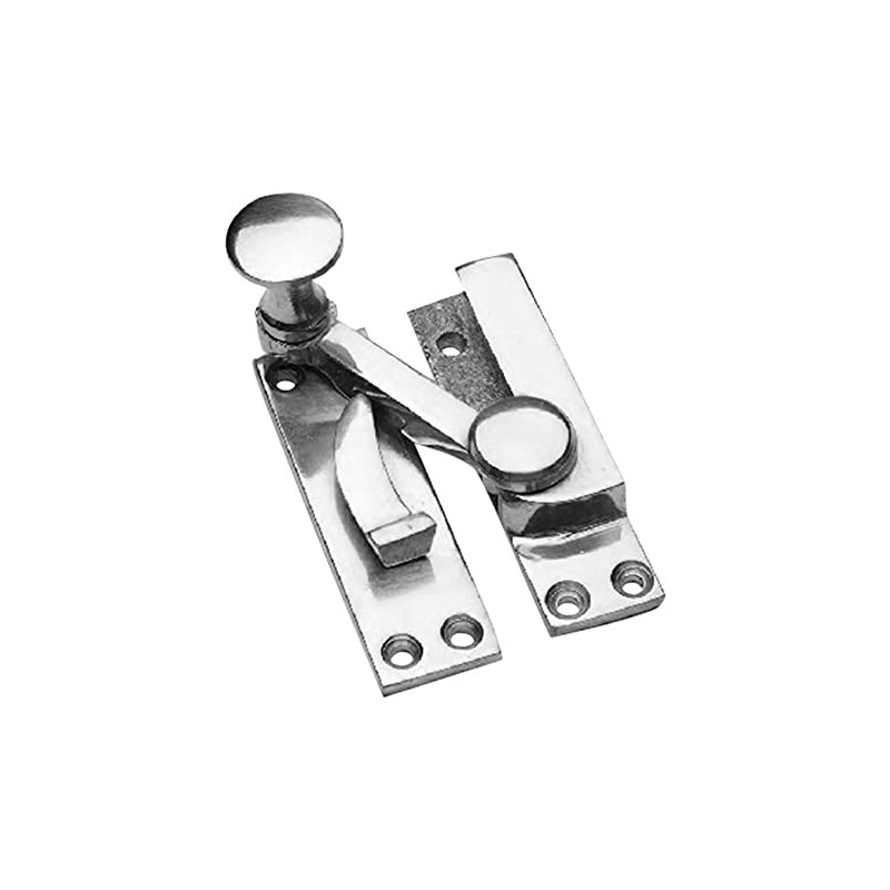 Merriway BH01959 Sash Window Fastener Swing Arm Type-Polished Chrome Plated