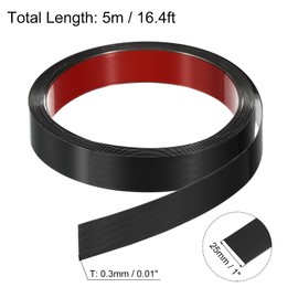 uxcell Peel Stick Trim, Molding & Wall Trim, Self-Adhesive Vinyl Wall Base, Black, 16.4 Ft x 1 Inch Stainless Steel Molding for Wall, Fireplace