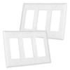 2 Pack Decorator Wall Plate Outlet Covers, Standard Size 3-Gang