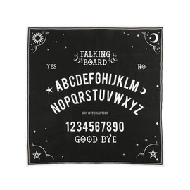 Mystical Black & White Cotton Talking Board Altar Cloth - 70cm x 70cm (1 Pc.) - Premium Quality Cotton, Multi-Purpose Decor Accent – Perfect for Home, Rituals & Spiritual Practice